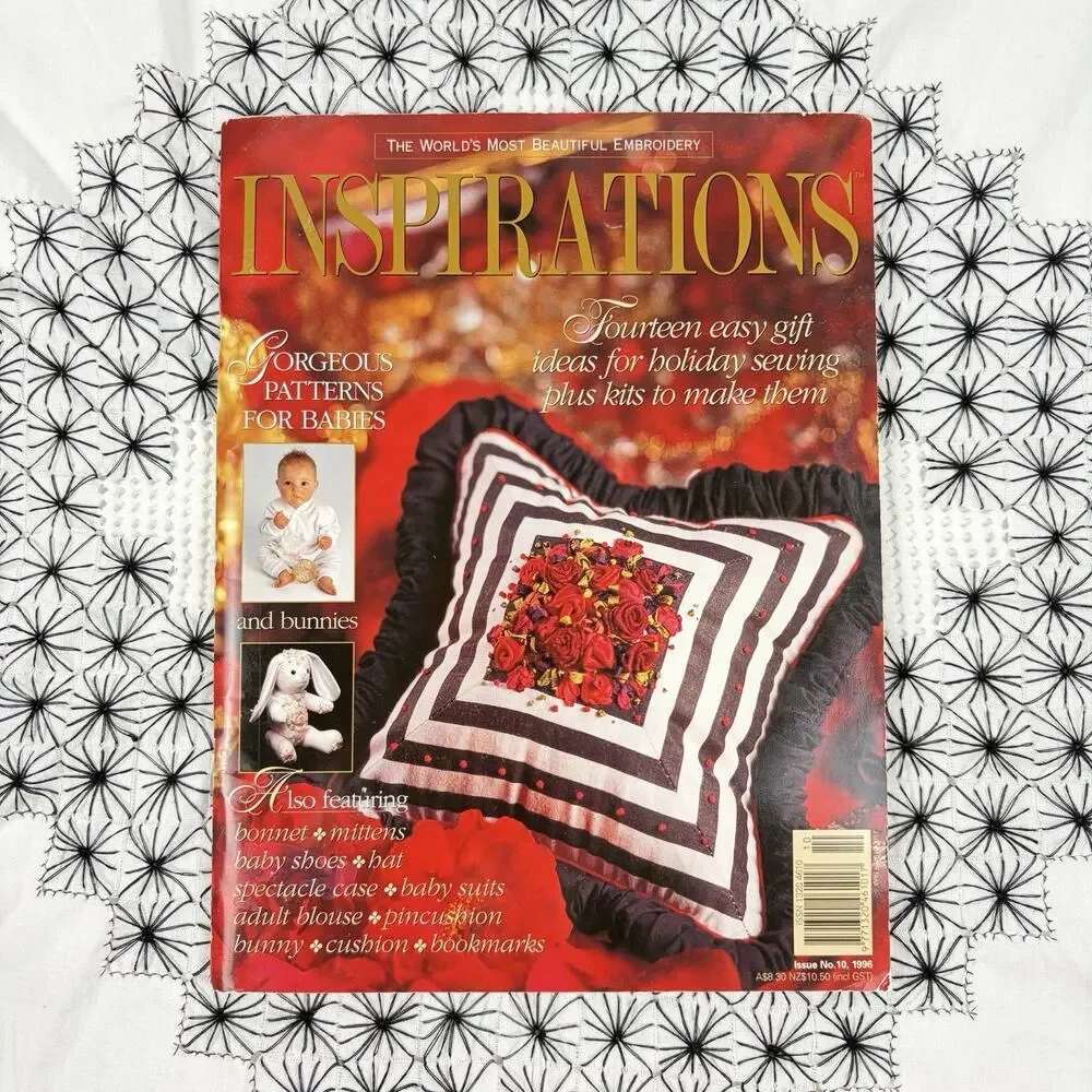Inspirations Embroidery Magazine 1996 Issue 10 Floral Cottage Plant Patterns